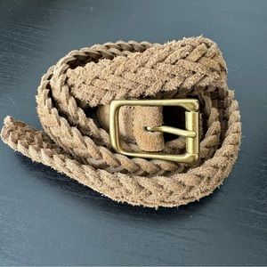 J.Crew Italian braided-suede belt
